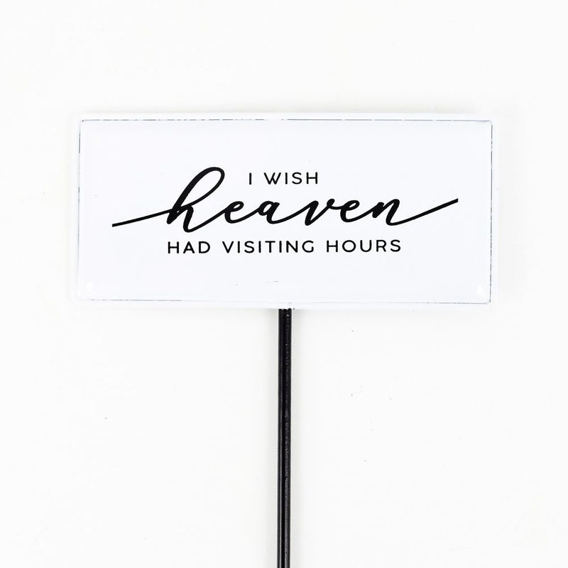 6" X 3" Metal Enamel Pick (Heaven) White/Black