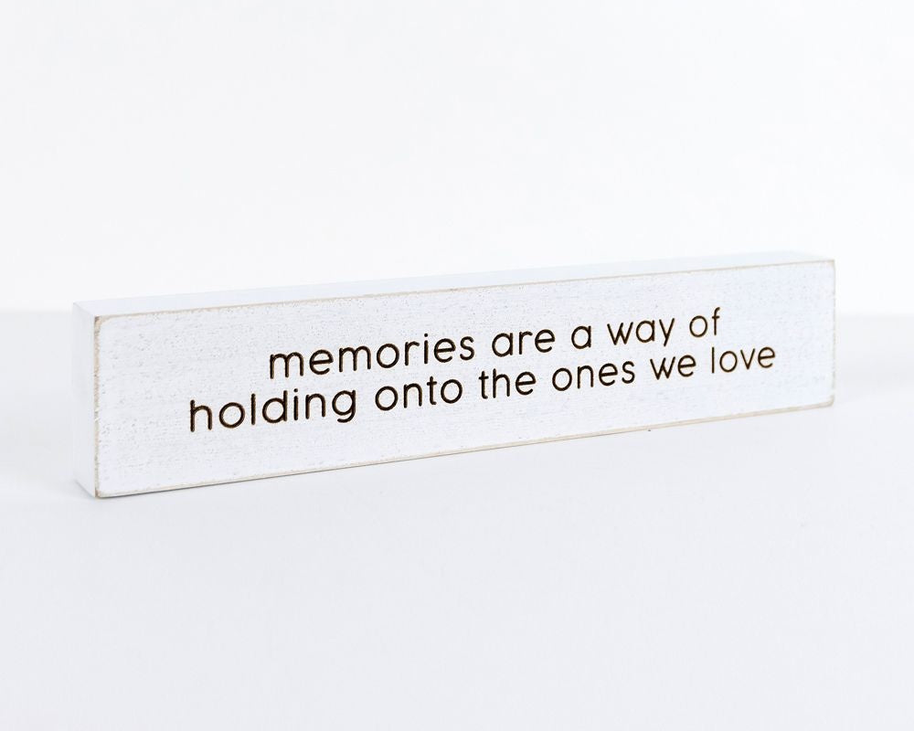 10" Reversible Wood Block - Heart | White and Black | Remember When Collection