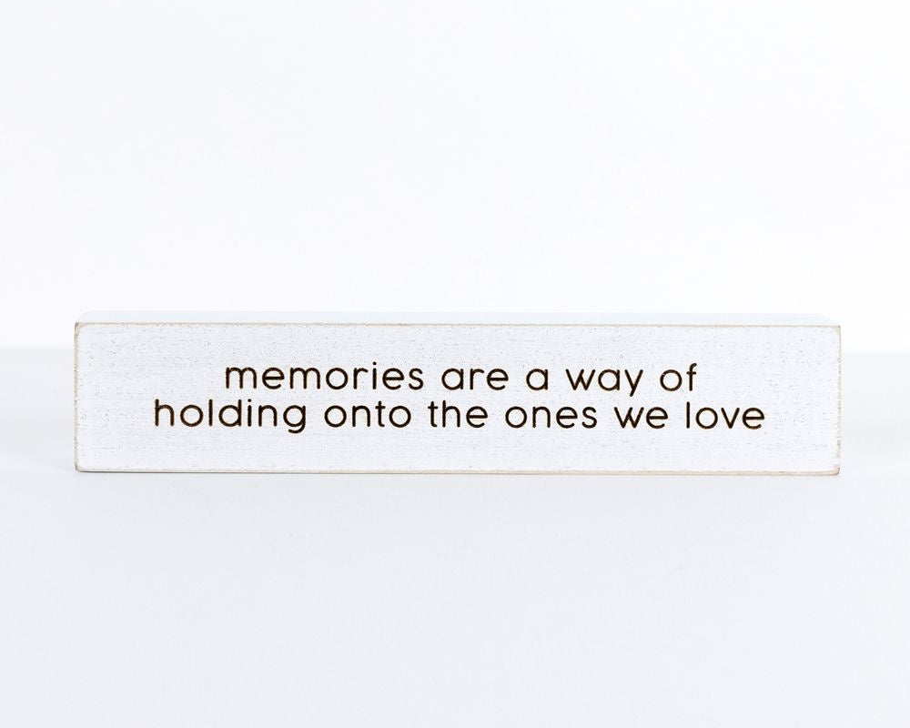10" Reversible Wood Block - Heart | White and Black | Remember When Collection