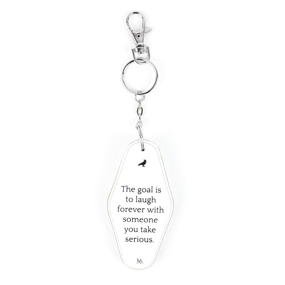 4" Reversible Keychain - The Goal | White and Black