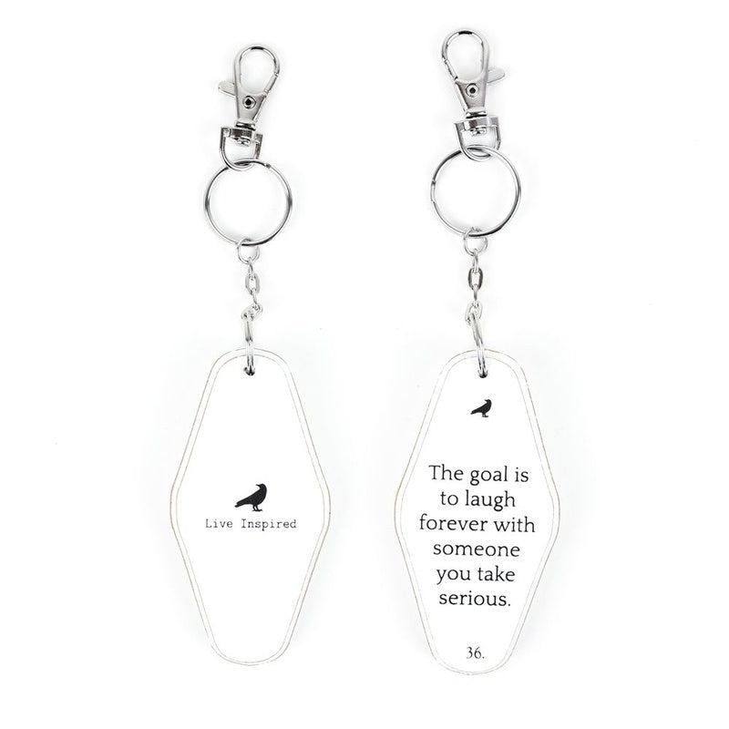 2x4x.5 rvs wood keychain (GOAL) wh/bk — supplier image