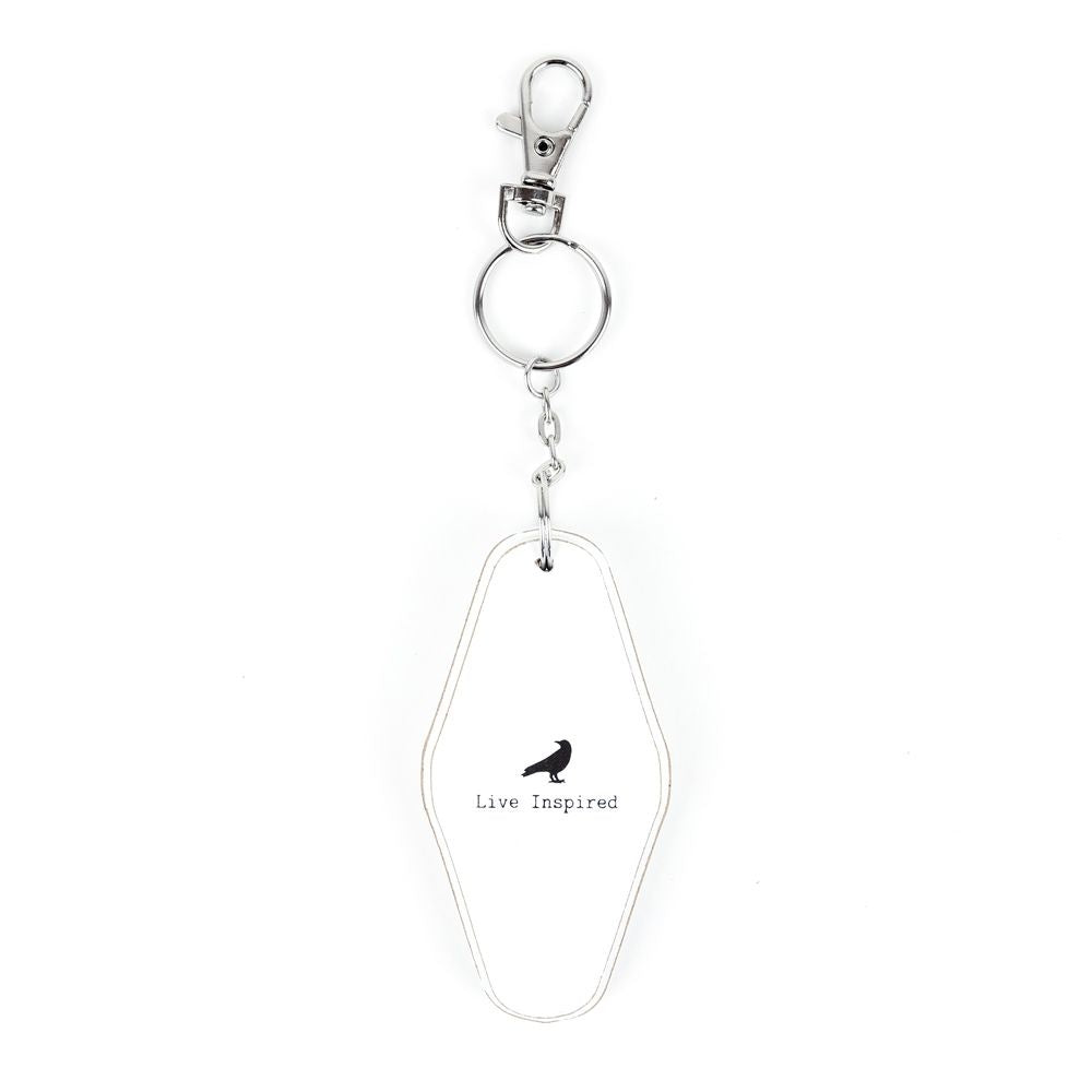 4” Reversible Wood Keychain - Stars Dream | White and Black