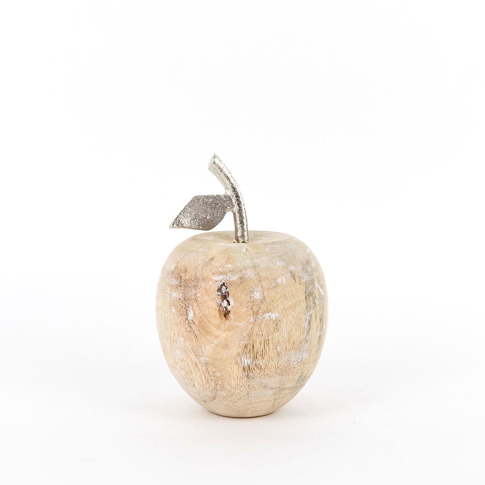6" Mango Wood Shape - Apple | Silver