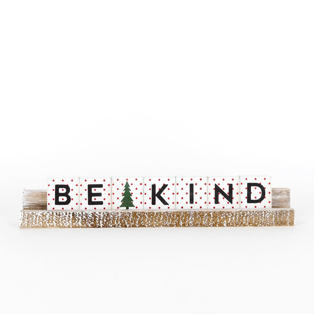 12" X 2.5" X 1" Wood Ledgie Kit (Be Kind) Multicolor