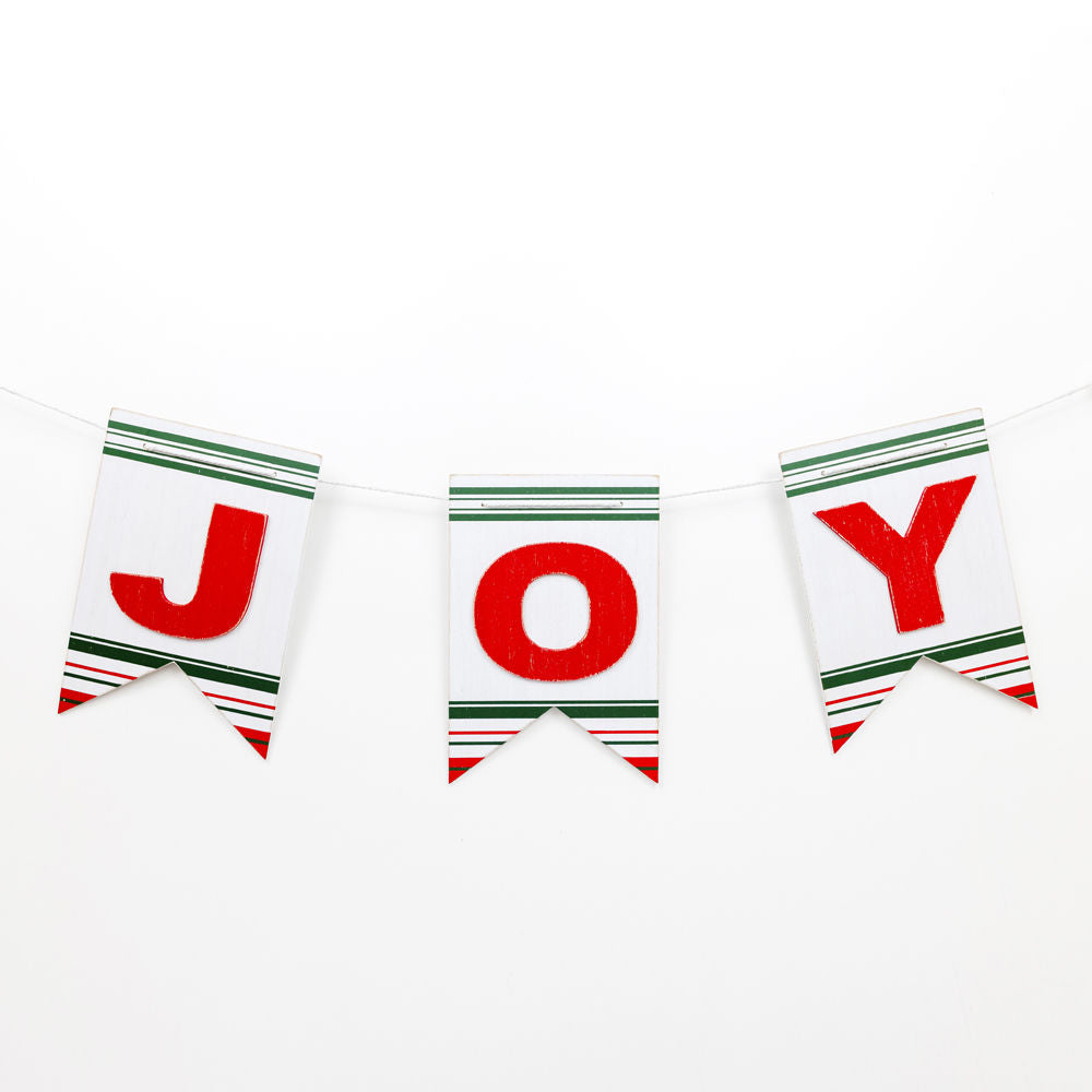 33" Reversible Wood Swag - Joy | Multicolor