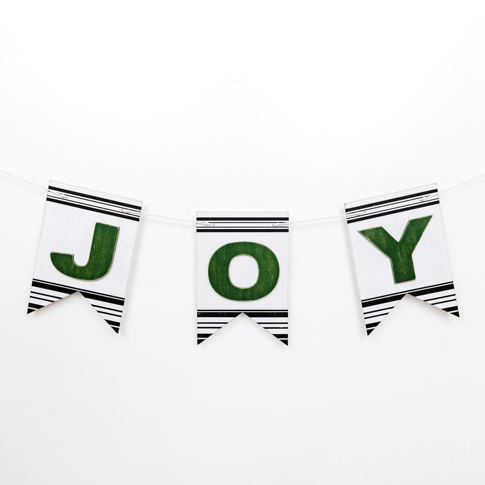 33" Reversible Wood Swag - Joy | Multicolor