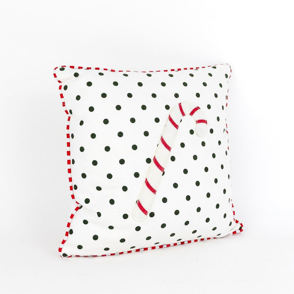 11" Reversible Pillow - Candy Cane and Christmas Stripe | Multicolor