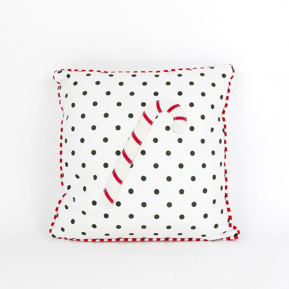 11" Reversible Pillow - Candy Cane and Christmas Stripe | Multicolor