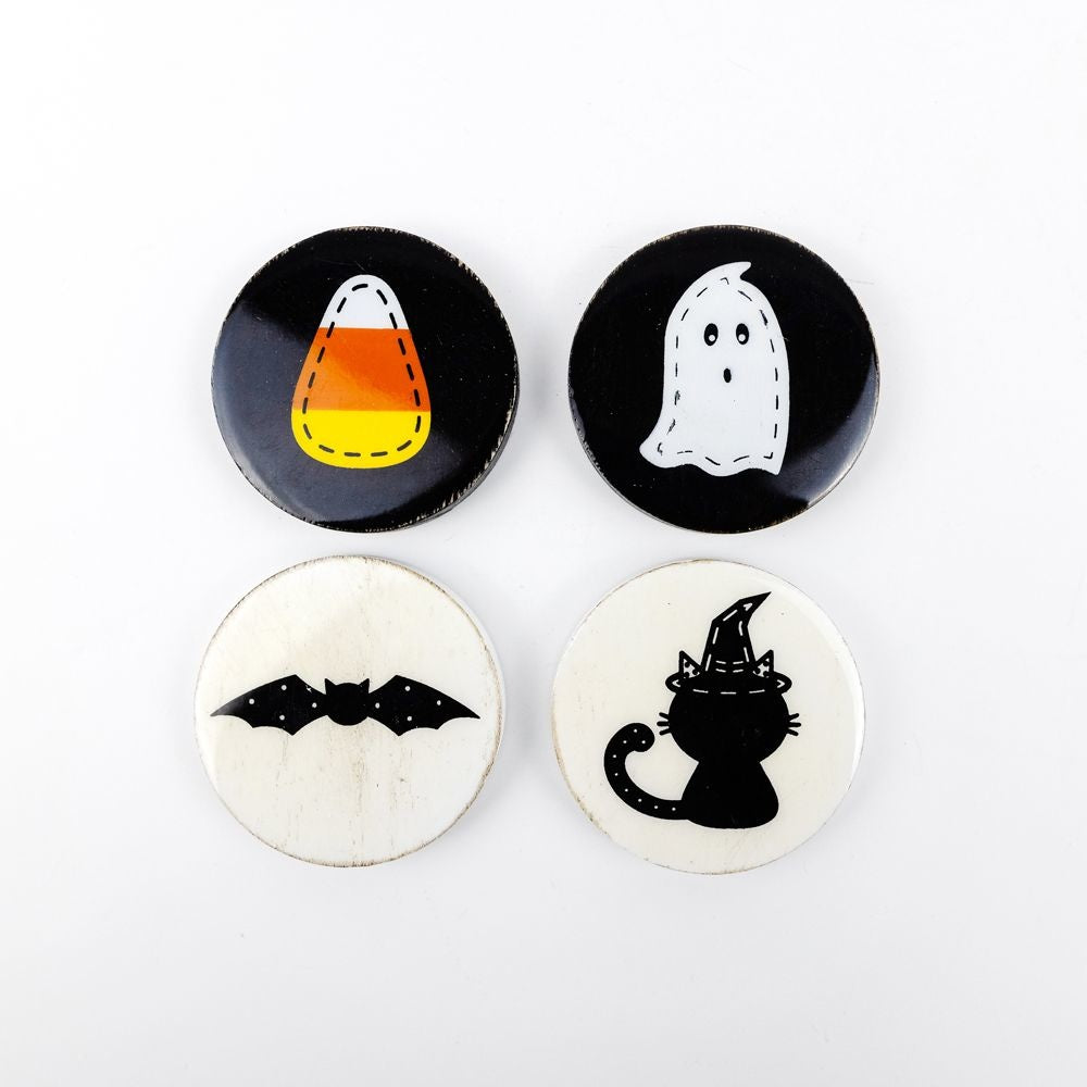 2.5x2.5x.5 wd magnets s/4 (GHST/CAT /CNDY CRN/BAT) multi