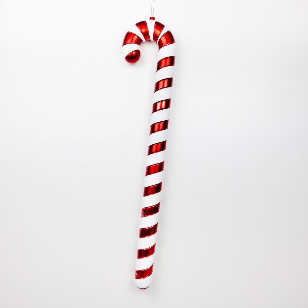 36" Acrylic Candy Cane Ornament, Red/White