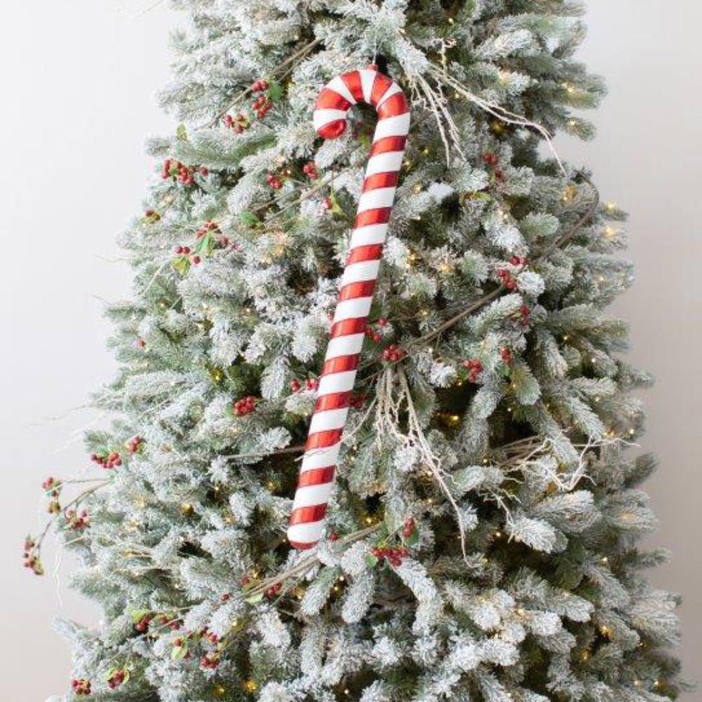 36" Acrylic Candy Cane Ornament - Red and White