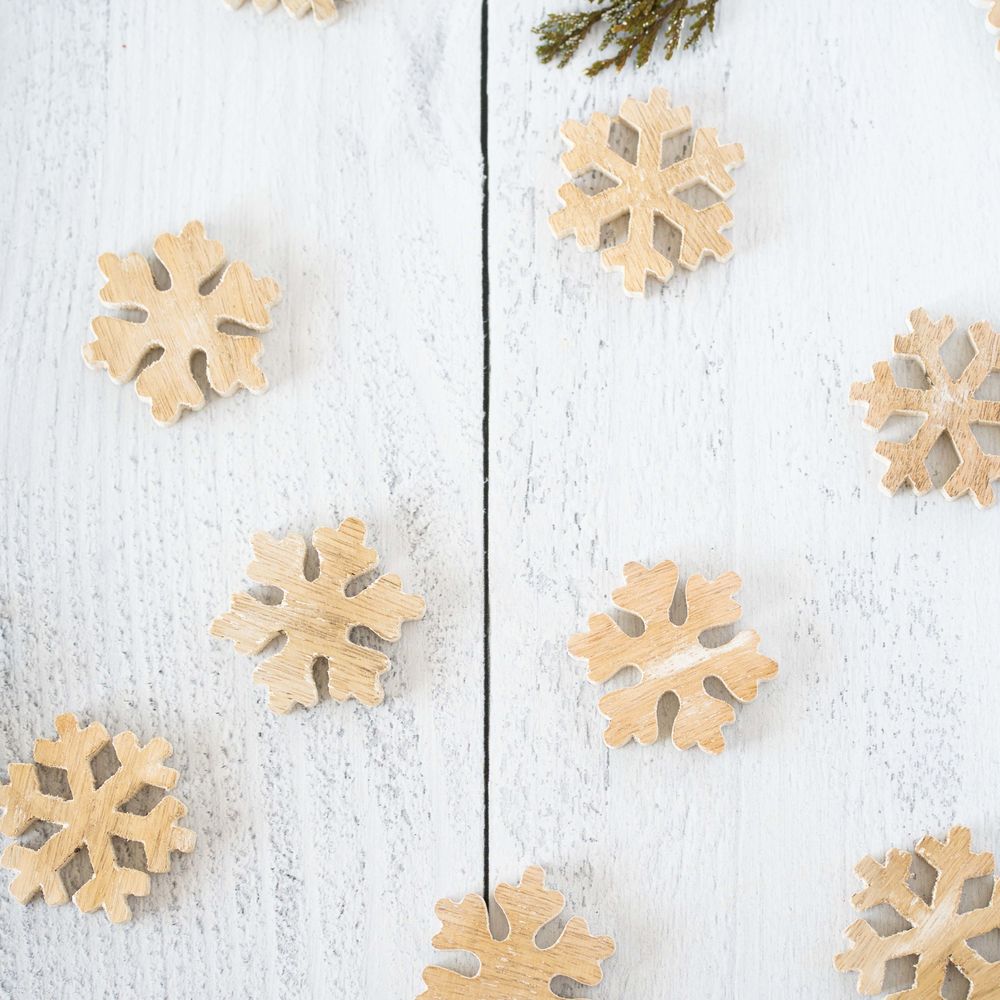 Letterboard Wood Shape Icons - Mango Snowflake (Set of 6)