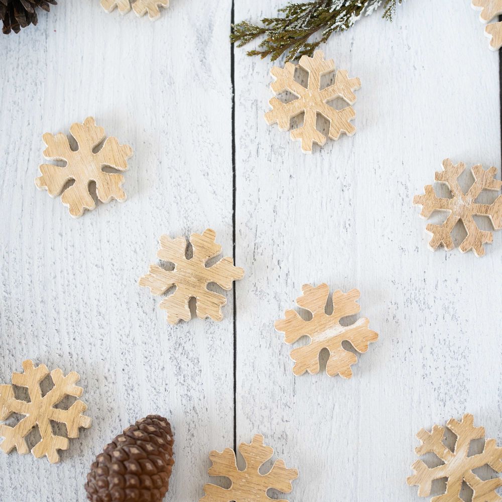 Letterboard Wood Shape Icons - Mango Snowflake (Set of 6)