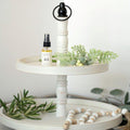 16" x 18" Two-Tiered Tray | White and Black