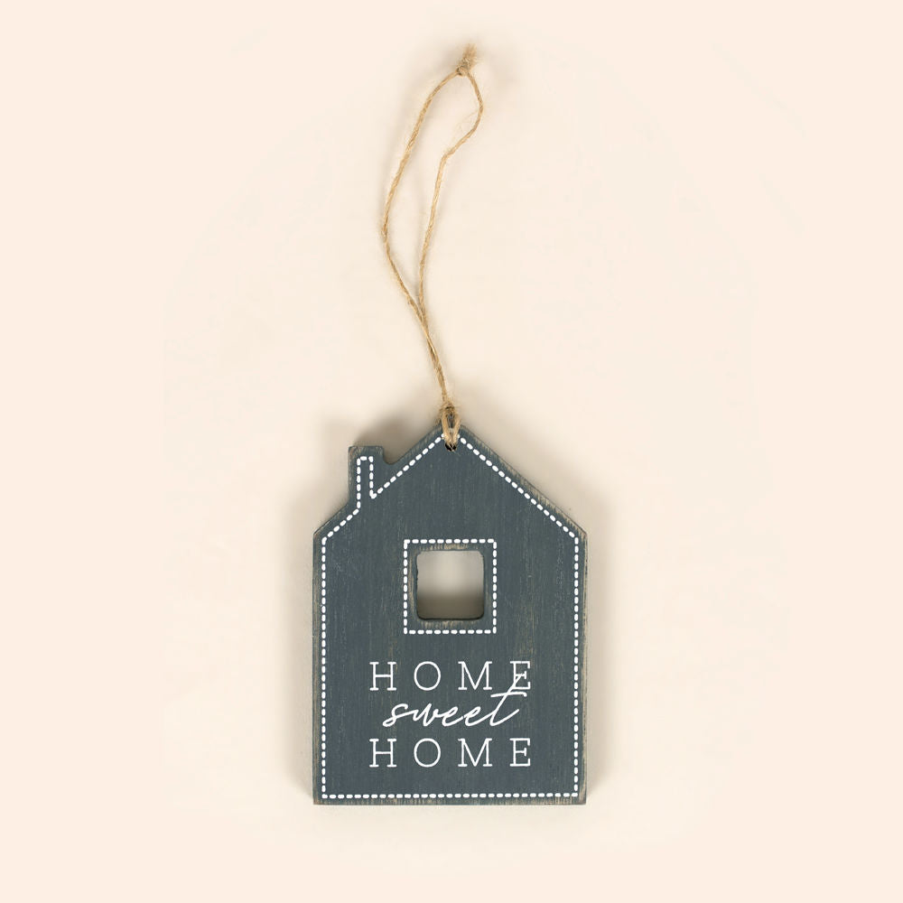 5" Reversible Wood Tag - Home Sweet Home | White and Gray
