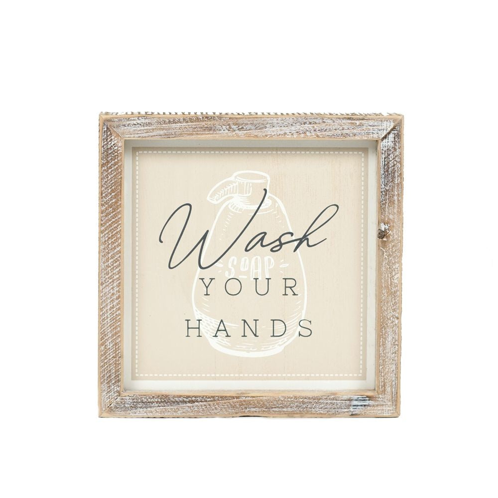 7" Reversible Wood Frame Sign - Dirt/Wash | Multicolor