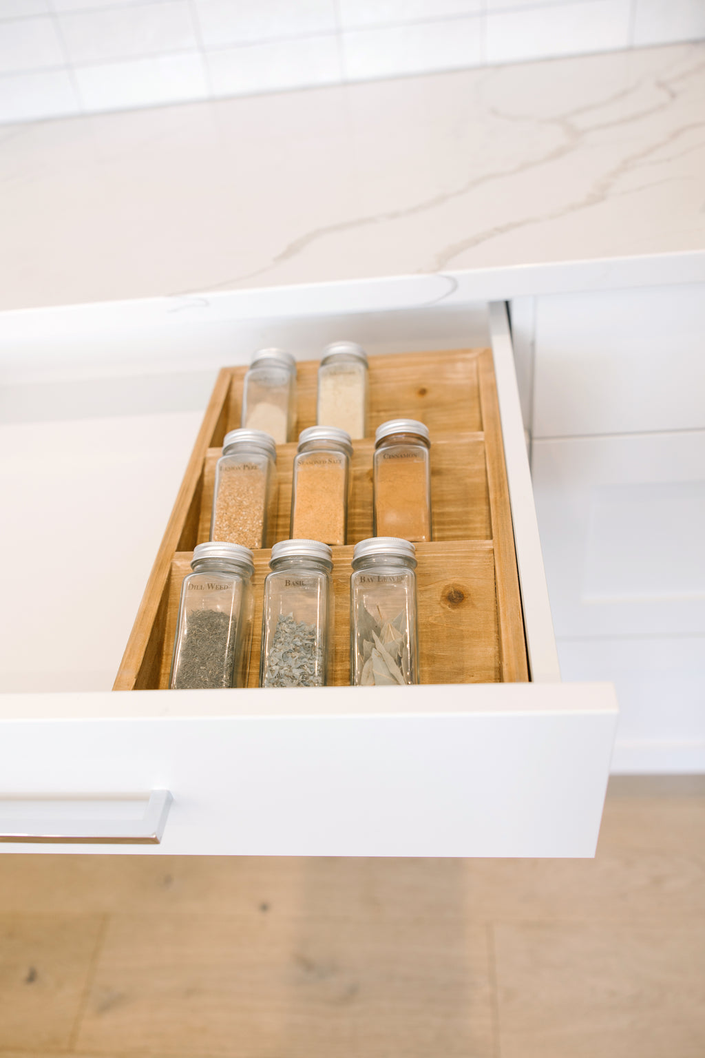10" x 16" Wood Spice Rack Organizer - Natural