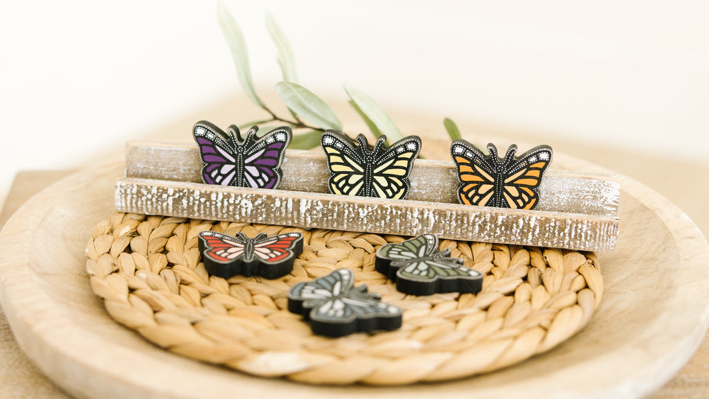 Letterboard Wood Shape Icons - Butterfly (Set of 6)