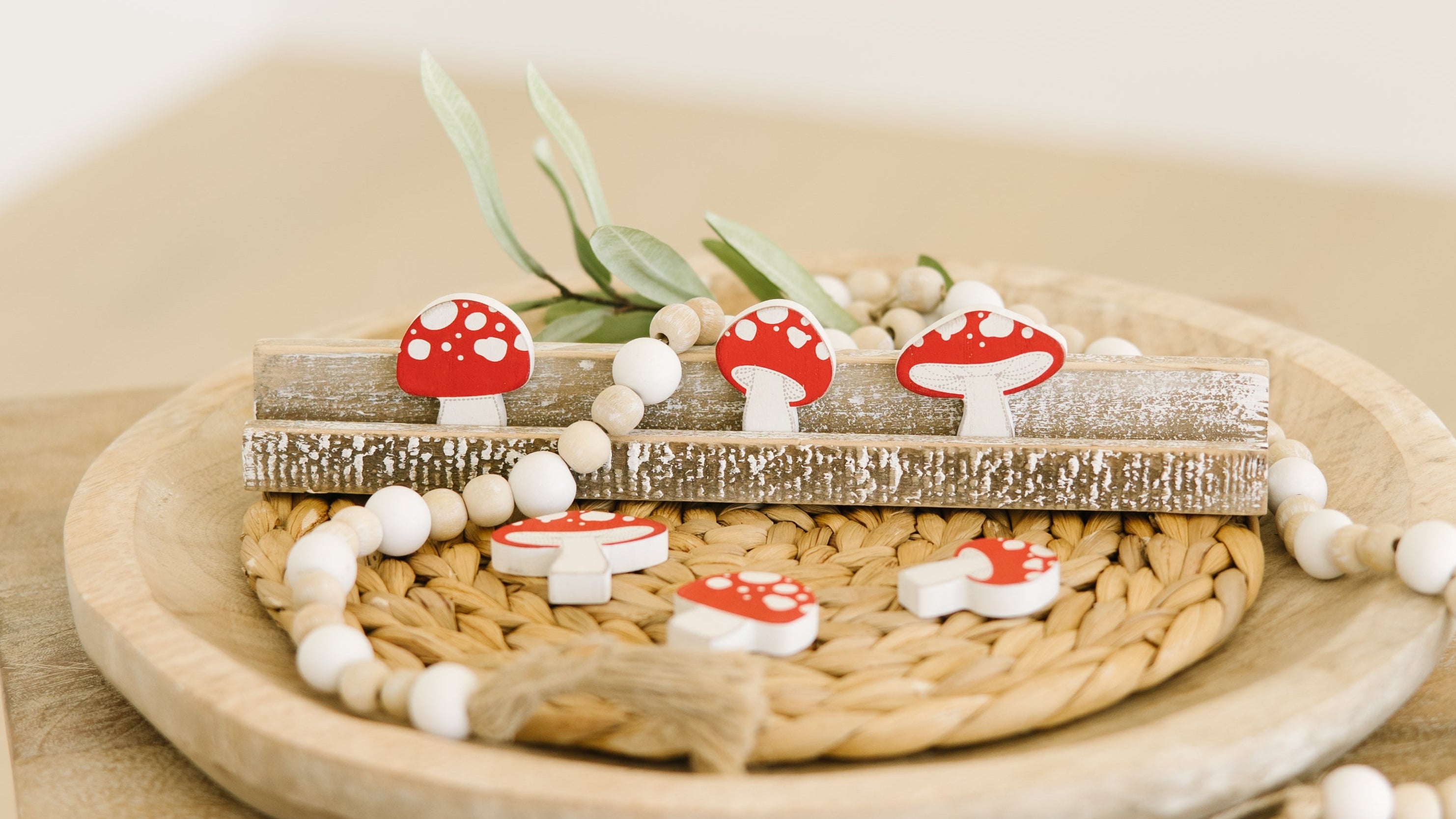 Letterboard Wood Shape Icons - Mushrooms (Set of 6)