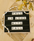 15" Square Wood Framed Letterboard - Black and Natural
