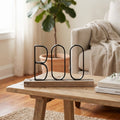 8" x 5" Wood Table Sitter - Boo | Natural and Black