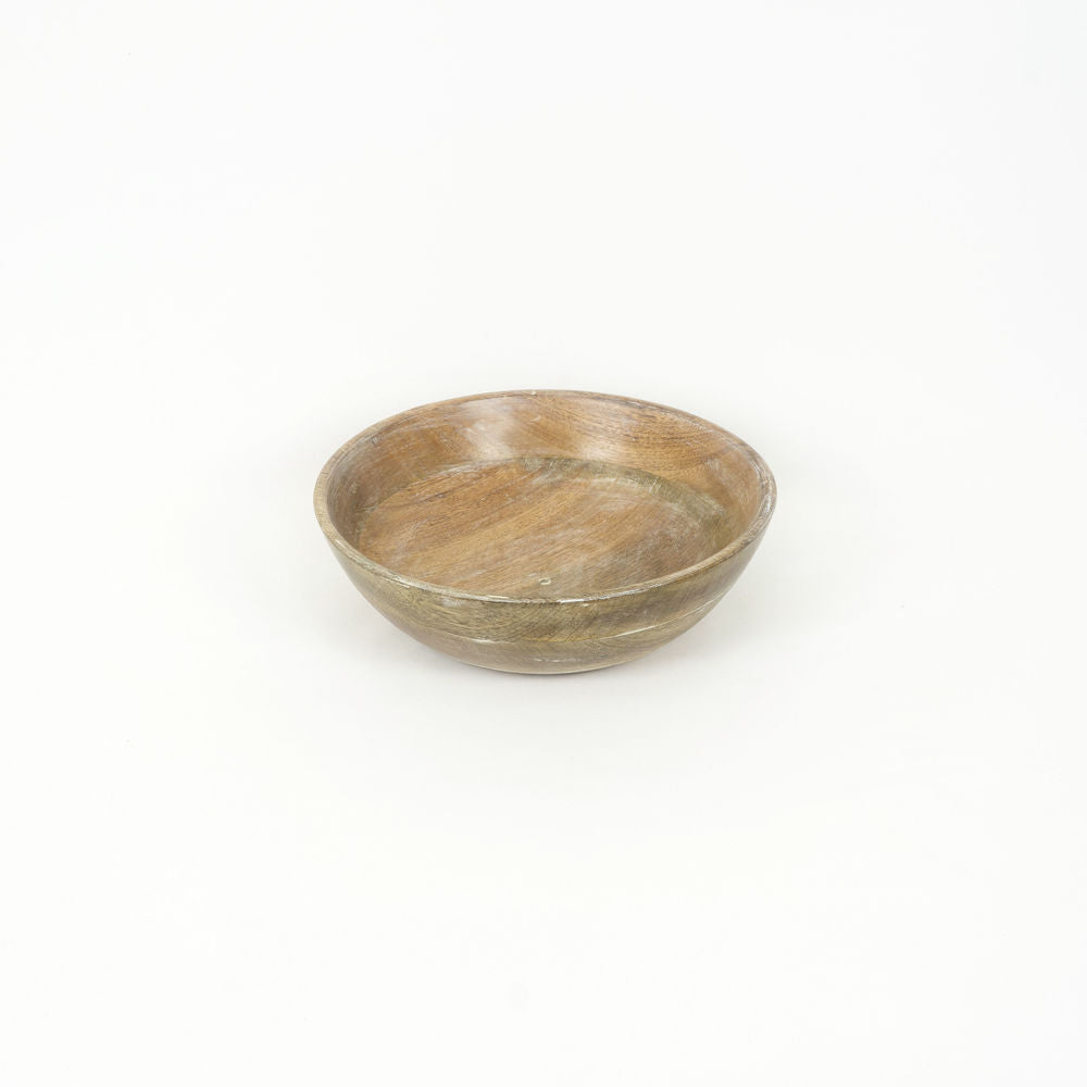 14" Mango Wood Bowl - Natural