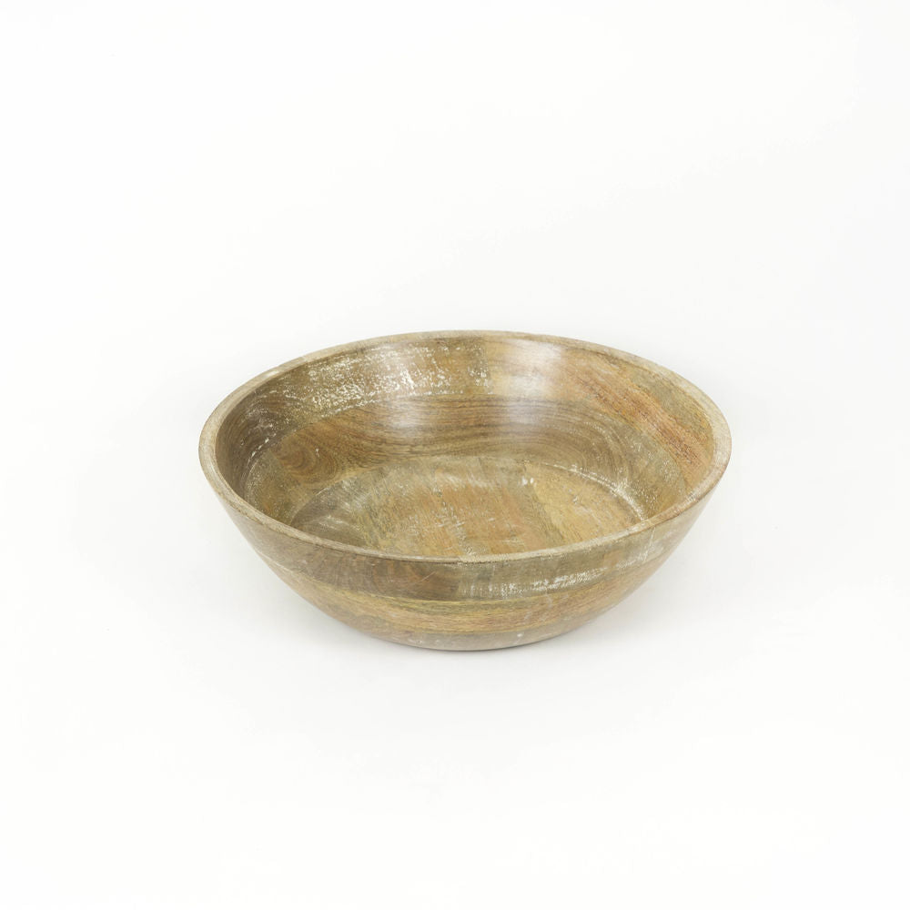 14" Mango Wood Bowl - Natural