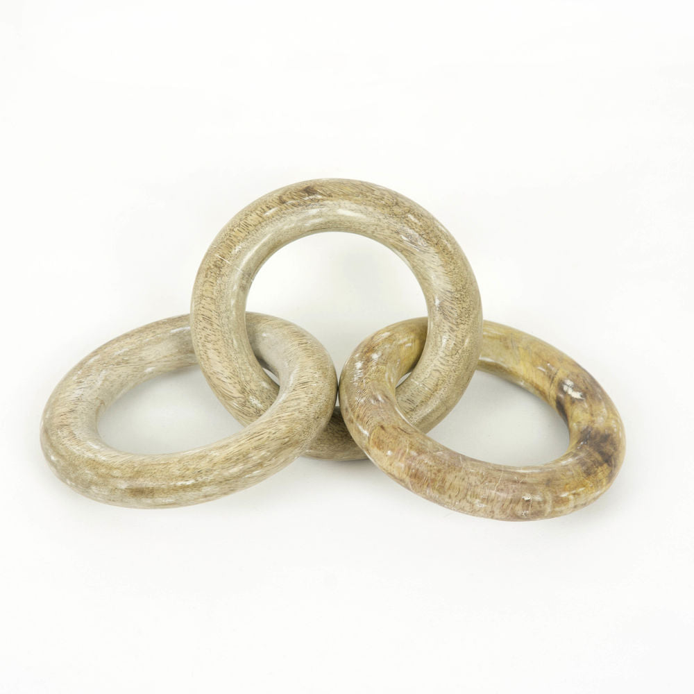 11" Mango Wood Round Chain - Natural