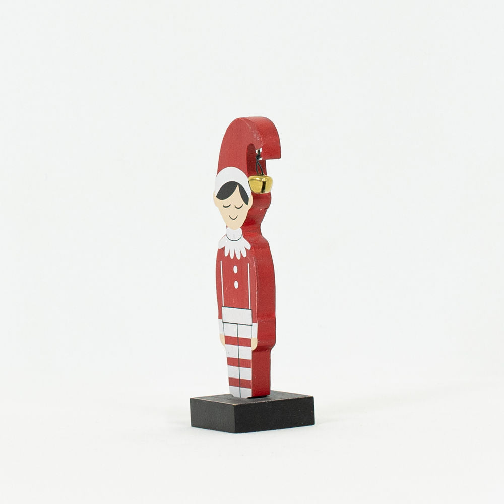 5" Wood Cutout on Stand - Elf Boy | Multicolor
