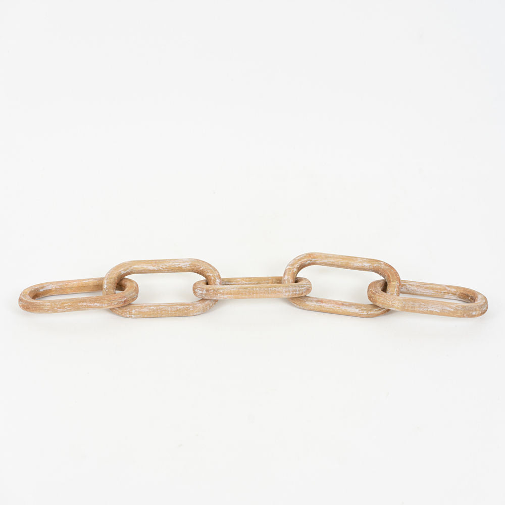 22" Wood Chain Link - Natural