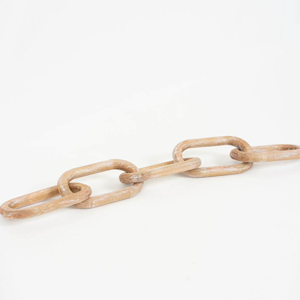 22" Wood Chain Link - Natural