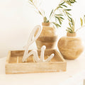 8" Wood Cutout - Hi | White
