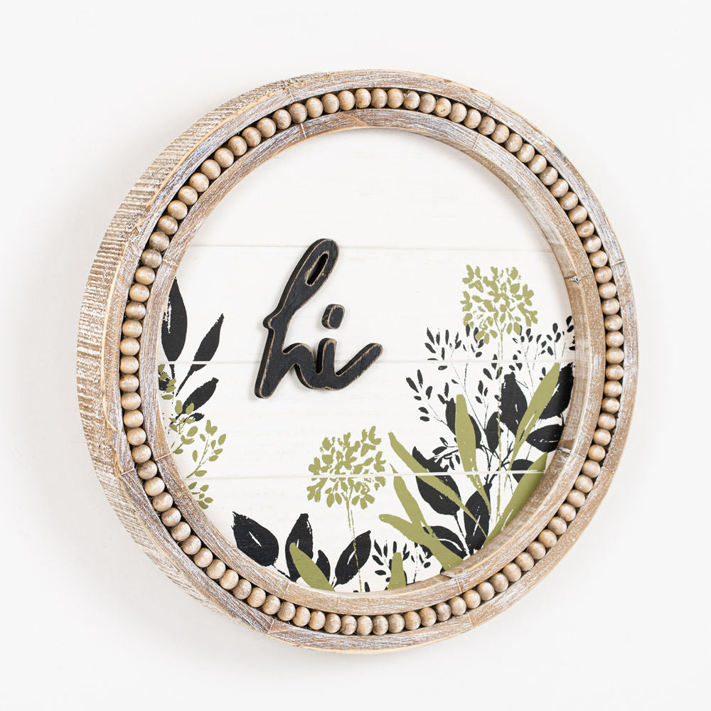 14" Wood Frame Sign - Hi | Natural