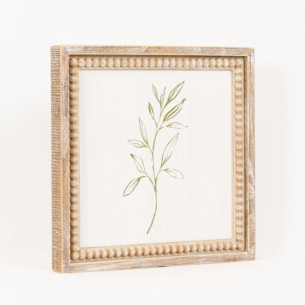 14" Reversible Wood Frame Sign - Herb | Multicolor