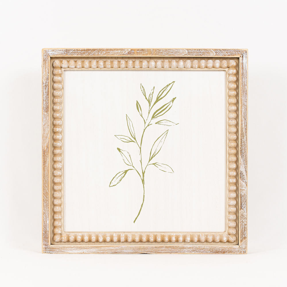 14" Reversible Wood Frame Sign - Herb | Multicolor