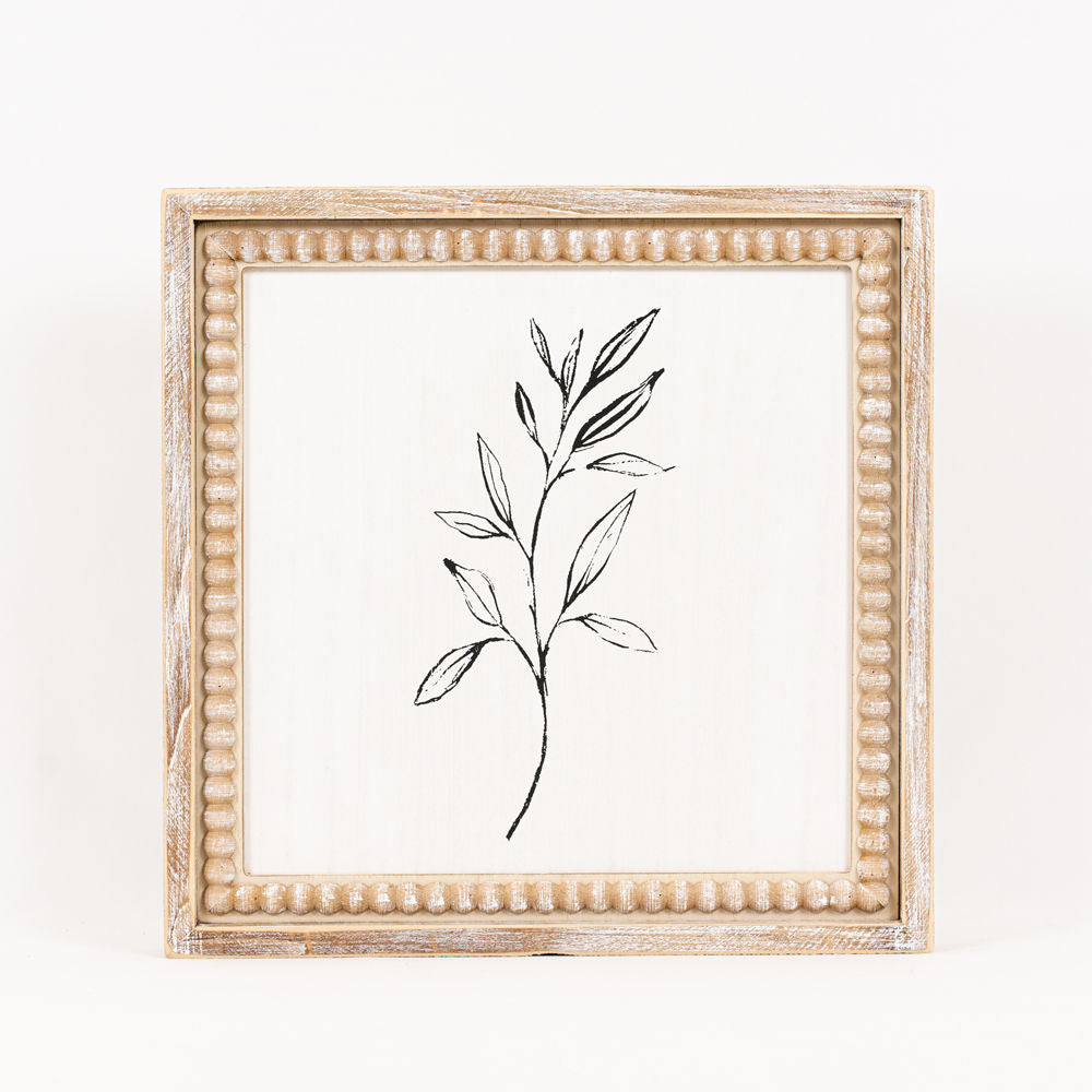 14" Reversible Wood Frame Sign - Herb | Multicolor