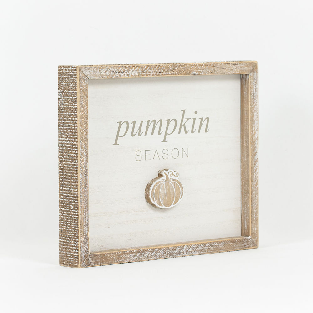10" x 8" Reversible Wood Framed Sign - Witchy Season and Pumpkin Season | Multicolor