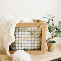 9" x 12" Wood Crate with Handle - Natural