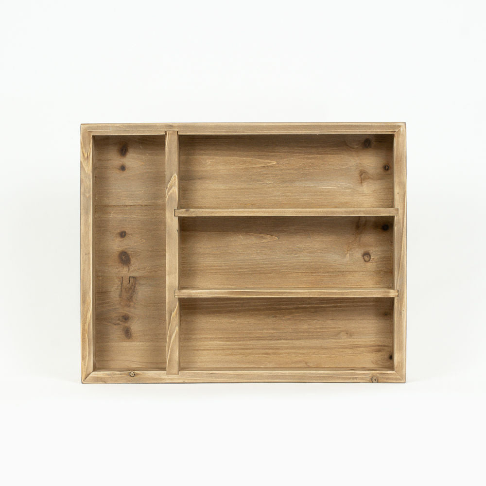 16" x 13" Wood Utensil Organizer Tray - Natural