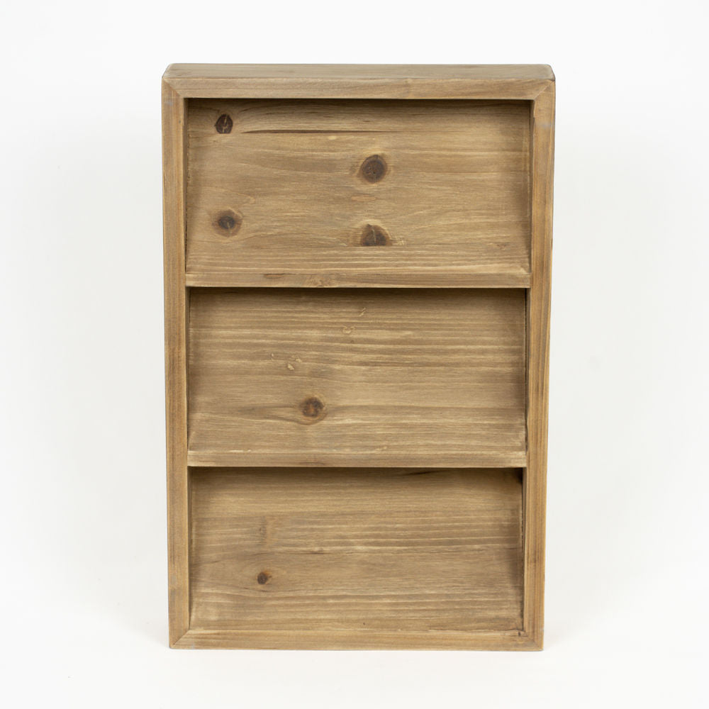 10.25" X 15.75" X 2.5" Wood Spice Rack Organizer, Natural