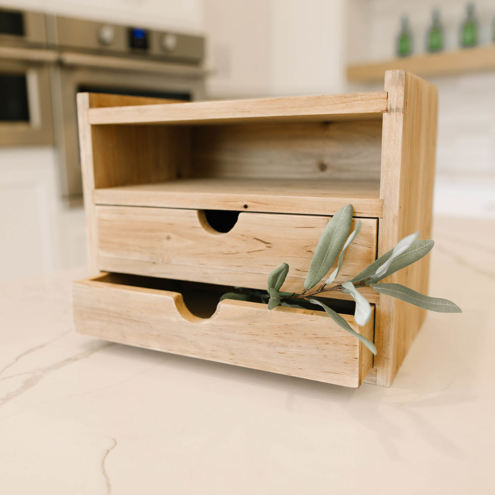 13" x 10" Wood Desk Drawer - Natural | Organization Collection