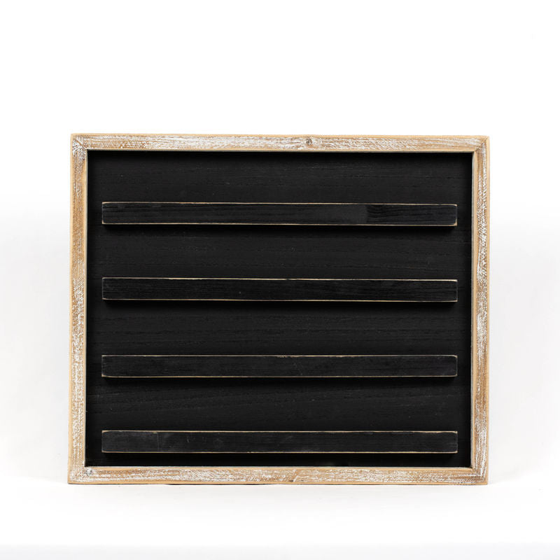 15" X 12.5" X 1.5" Wood Framed Sign (Letterboard) Black/Natural