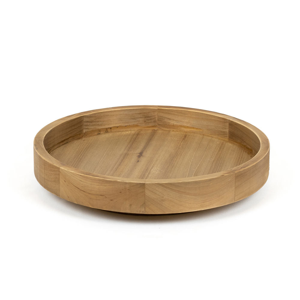 14" Wood Spin Tray - Natural and Black