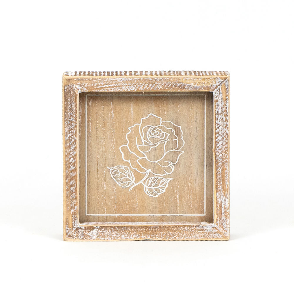 6" Reversible Wood Frame Sign - Best Stepmom Ever/Rose | Neutral | Mother's Day Collection