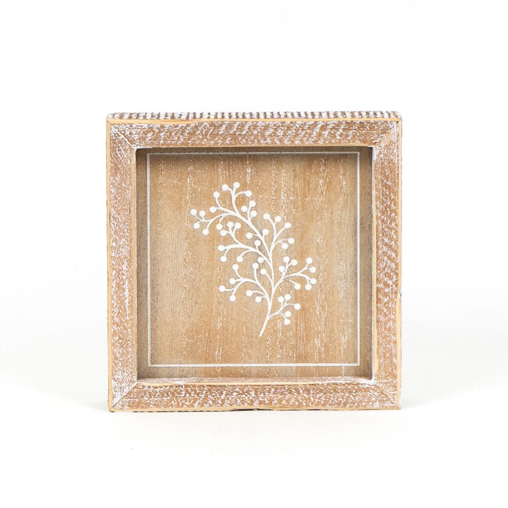 6" Reversible Wood Frame Sign - Best Dad Ever | Natural and White