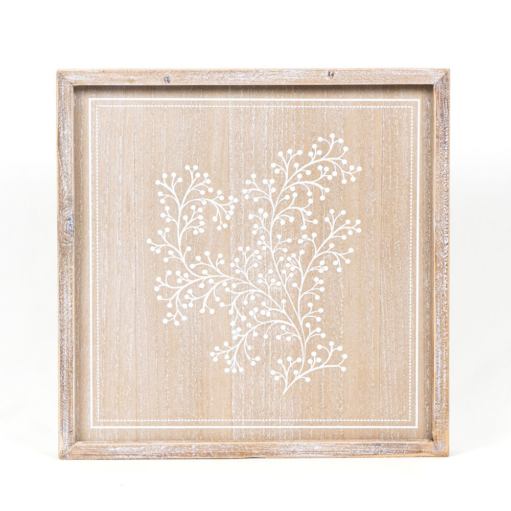 14" Reversible Wood Frame Sign - For This Child/Tree | Natural and White