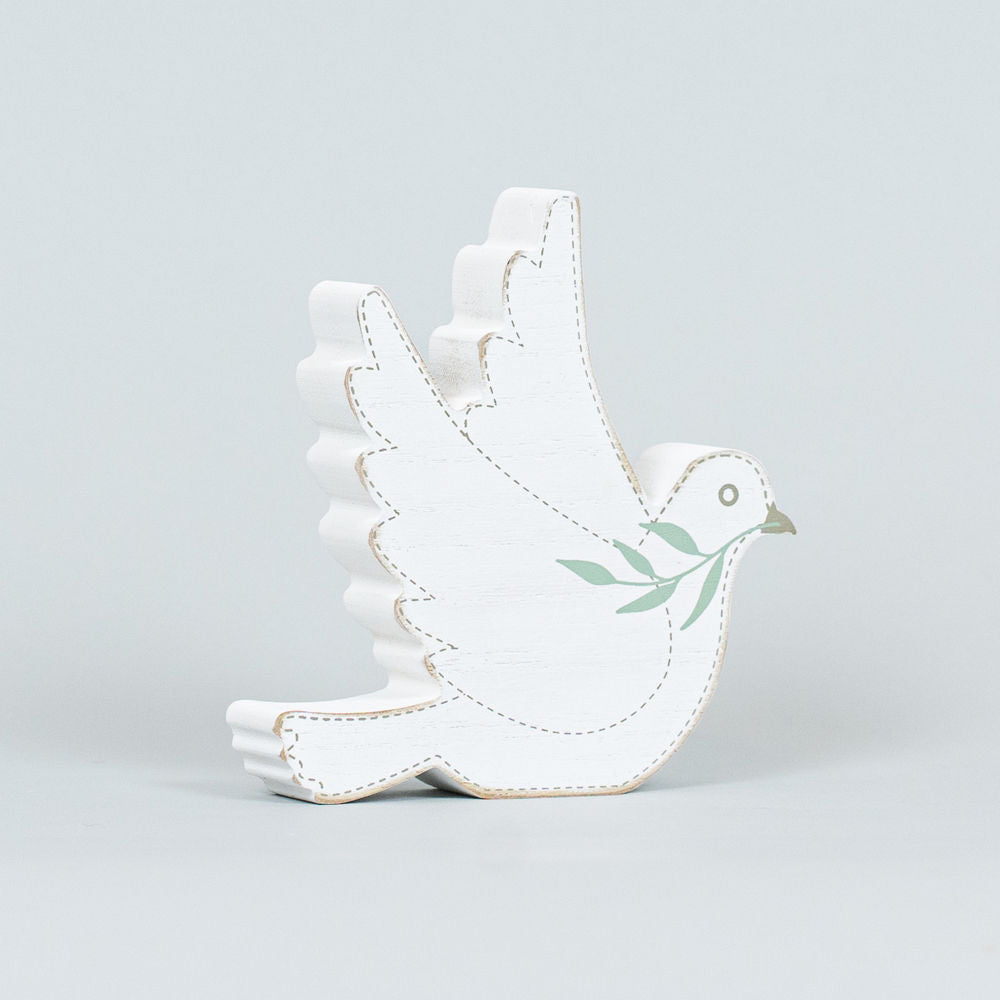 5" Chunky Wood Shape - Dove