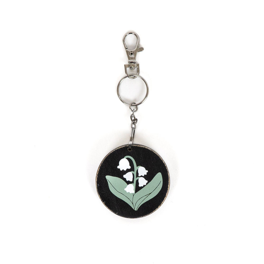 2" Reversible Wood Keychain - Be You/Flower