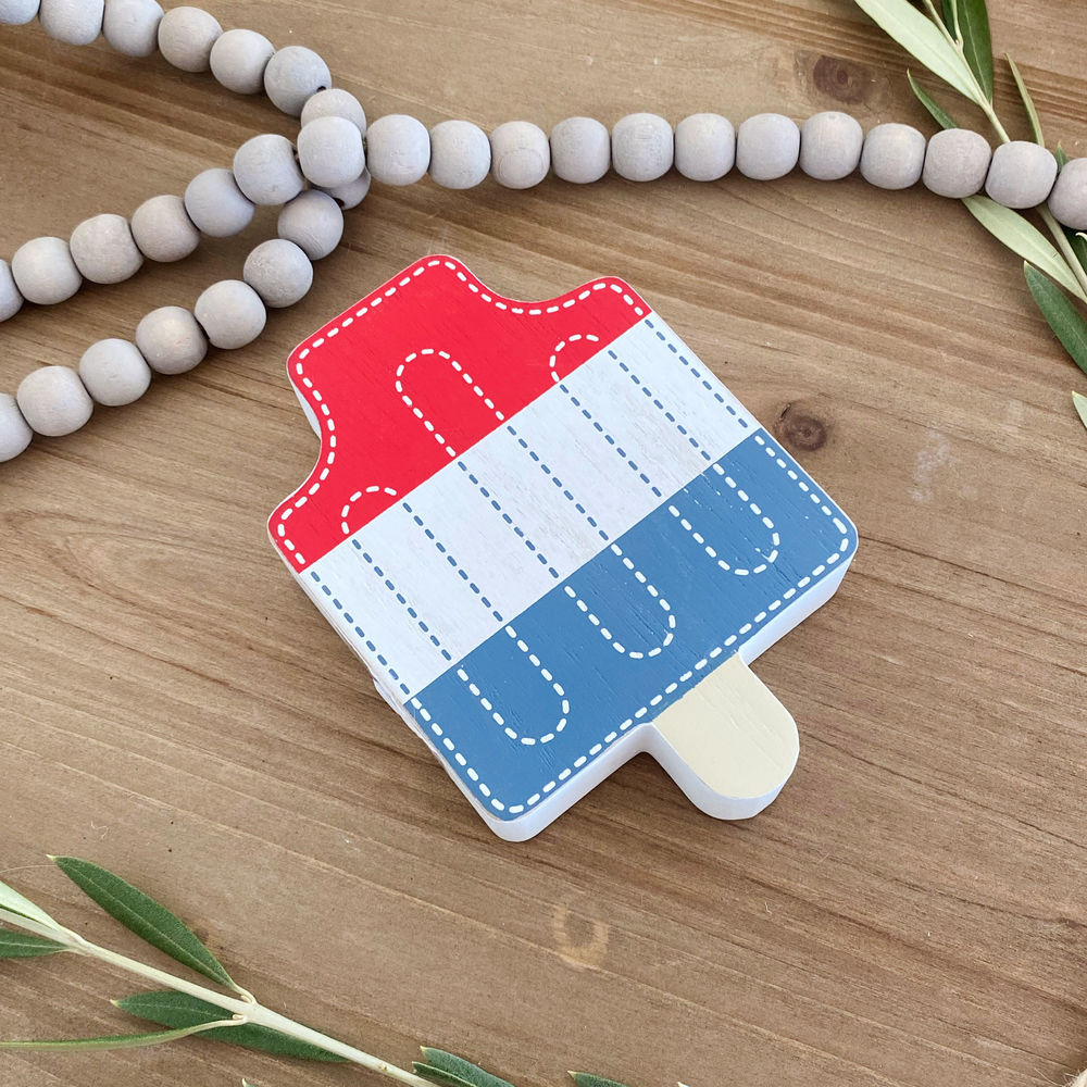 5" Reversible Chunky Wood Shape - Popsicle