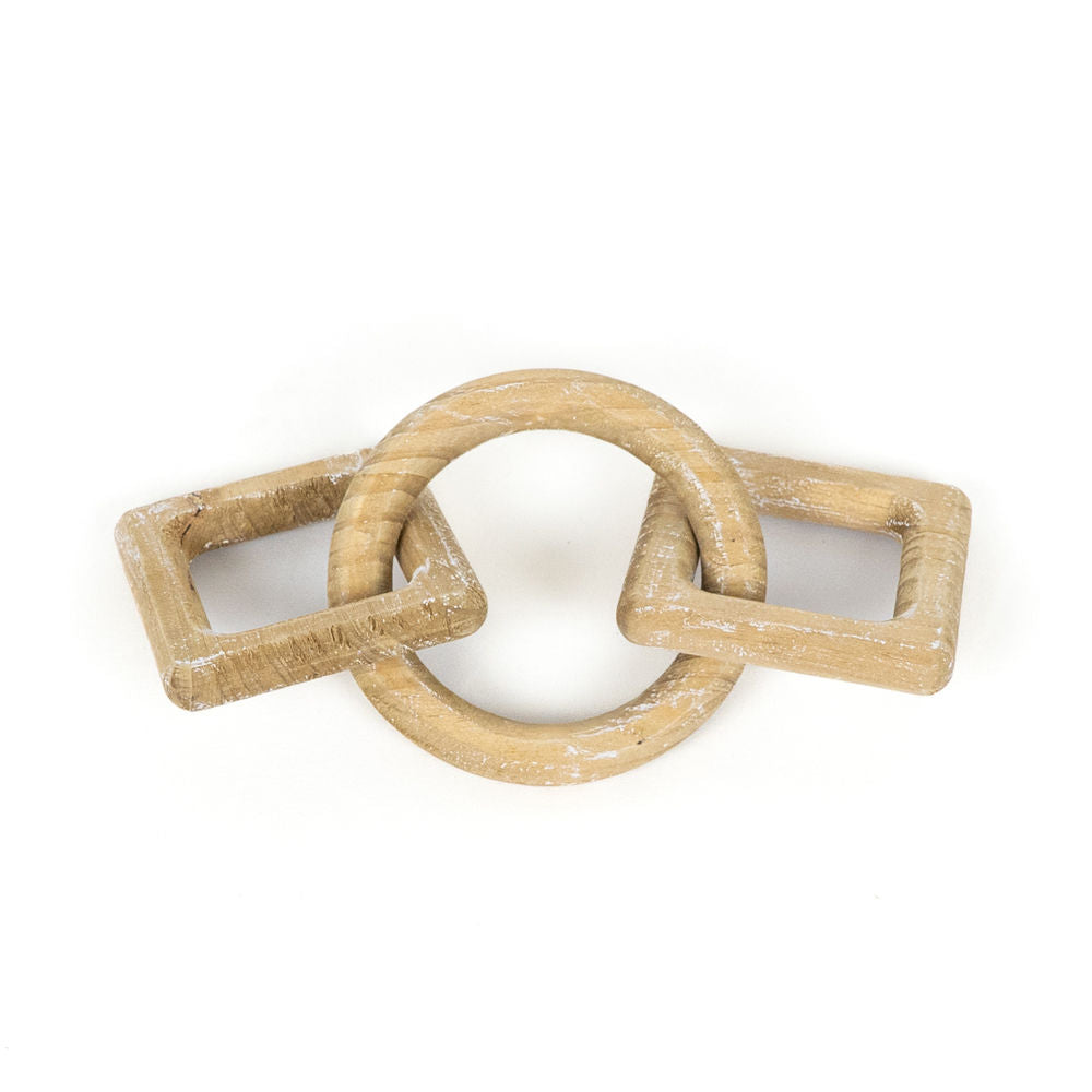 11" Wood Links - Square and Circle | Natural
